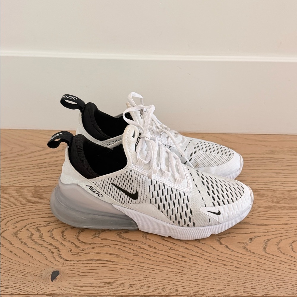 Nike Women’s White and Black Air Max 270-Style Sneakers
